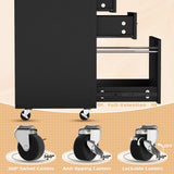 Homall File Cabinet with 3 Drawers, Mobile Design, Printer Stand and Open Storage Shelves, Suitable for Home Office Use