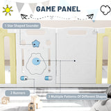 Homall 16-Panel Baby Playpen Kids Activity Centre Playard Center with Lock Door Rubber Bases