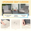 Homall 3 Pieces Patio Furniture Set Outdoor PE Rattan Wicker Patio Conversation Set Bistro Set with Tempered Glass and Cushioned Chairs