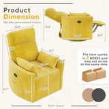 Homall 360° Swivel Nursery Recliner Power Swivel Rocker Recliner Chairwith 2 Pillows Comfy High Back Adult Glider Rocker for Living Room