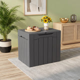 Homall 31-Gallon Resin Deck Box with Lockable Lid, Multi-Functional Outdoor Storage Bench for Patio, Garden, and Backyard