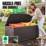 Homall 220 Gallon Resin Deck Box, Waterproof UV-Resistant Outdoor Storage box, Lockable