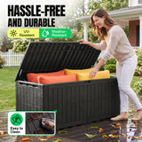 Homall 220 Gallon Resin Deck Box, Waterproof UV-Resistant Outdoor Storage box, Lockable