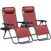 Lacoo Zero Gravity Chair Patio Outdoor Foldable Lawn Lounge Chair Reclining Chair with Adjustable Pillow Pack of 2