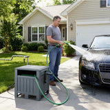 Homall Hose Reel, with Hose Guide, 180 ft Hose Capacity, Hose Hideaway Garden Hose Reel