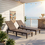 Homall Outdoor Chaise Lounge Chairs Set of 2, 5-Position Adjustable Waterproof Patio Outdoor Chaise Lounge