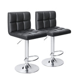 Homall Barstool Height Adjustable Swivel Bar Stools, Set of 2