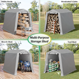 Homall Storage Tent Outdoor Portable Shelter Shed for Motorcycle, Waterproof and UV Resistant, Anti-Snow Carport with Rolled up Zipper Doors and Vents