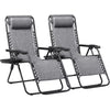 Lacoo Zero Gravity Chair Patio Outdoor Foldable Lawn Lounge Chair Reclining Chair with Adjustable Pillow Pack of 2