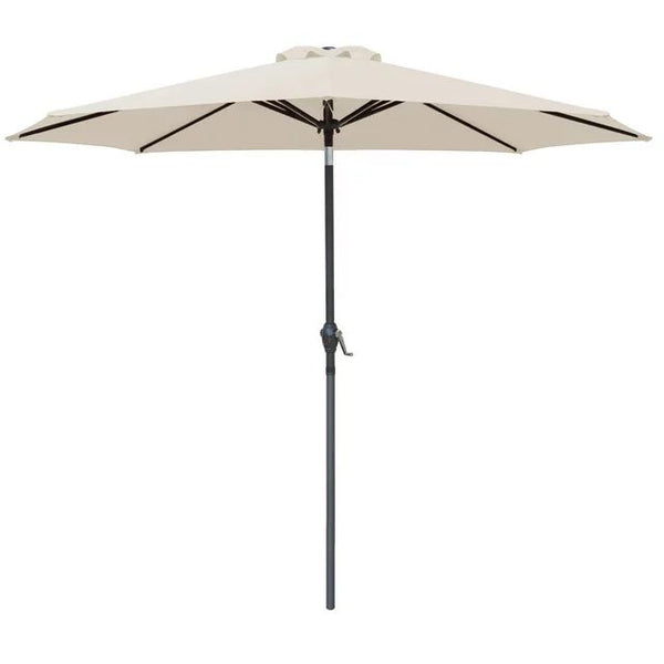 Homall 9 FT Beige Patio Umbrella Outdoor Market Table Umbrella with Push Button Tilt, 8 Sturdy Ribs