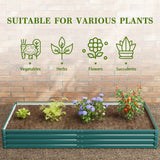 Homall Galvanized Raised Garden Bed Planter Raised Beds Outdoor Garden Boxes Large Metal Planter Box Steel Kit for Vegetables Flowers Herb