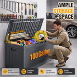 Homall 100 Gallon Outdoor Box Deck Plastic Resin Storage Box