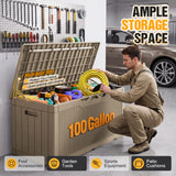 Homall 100 Gallon Outdoor Box Deck Plastic Resin Storage Box