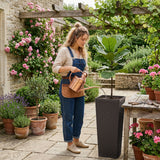 Homall 25" Tall Plastic Planter Set of 2 with Inside Pots, Drainages, for Outdoor and Indoor