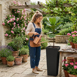 Homall 25" Tall Plastic Planter Set of 2 with Inside Pots, Drainages, for Outdoor and Indoor