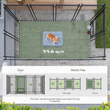 Homall Outdoor Dog Cage for Small/Medium/Large Dogs Dog Kennel with UV-Resistant Waterproof Roof Cover for Outside Heavy Duty Dog Fence