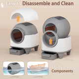 Homall Self Cleaning cat Litter Box with App Control Support WiFi and Safety Protection,Automatic Cat Litter Box for Multiple Cats with A Complimentary Garbage Bag