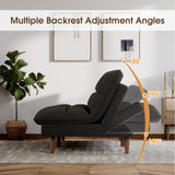 Homall Convertible Sofa Bed, Two Seat Adjustable Sofa, Corduroy Fabric, Upholstered Sofa For Casual Reading And Gaming