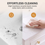 Homall 30'' Bathroom Vanity with Ceramic Sink, Storage Cabinet & Towel Bar, Modern Farmhouse Bathroom Vanity for Small Bathrooms & Powder Rooms