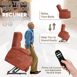 Homall power lift electric Massage recliner chair Oversized Single Sofa with Cup Holder for elderly,Black