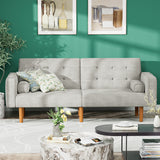Homall 74'W Reclinable Sofa Bed Velvet High Resilience Padding Multi-Person Sofa Durable