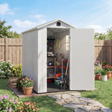 Homall 4x6ft Outdoor Plastic Storage Shed,Resin Shed with Lock & Window for Garden,Backyard Easy Assembly,white