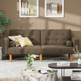 Homall 74'W Reclinable Sofa Bed Velvet High Resilience Padding Multi-Person Sofa Durable