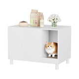 Homall Hidden Cat Litter Box Enclosure with Scratching Mat Multi-Functional Cat Litter Box Wooden Cat Washroom Furniture