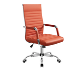 Lacoo Mid-Back Faux Leather Office Desk Chair Executive Conference Task Chair with Arms