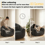 Homall Adult Plush Bean Bag Lounge Chair - Extra-Comfy Round Floor Lounge Chair, Ideal for Reading, Gaming & Relaxing in Home Spaces