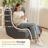 Homall Teddy Plush Lounge Sofa and Bean Bag chair, Adult Comfortable Pure Sponge Filled Lounge Chair, Suitable for Living Room and Bedroom