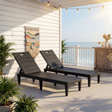 Homall Outdoor Chaise Lounge Chairs Set of 2, 5-Position Adjustable Waterproof Patio Outdoor Chaise Lounge