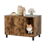 Homall Hidden Cat Litter Box Enclosure with Scratching Mat Multi-Functional Cat Litter Box Wooden Cat Washroom Furniture