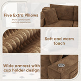 Homall L-Shape Modular Sectional Sofa Couches Cloud Memory Foam Sofa Deep Seat Upholstered Couches with Oversized Chaise for Living Room