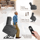 Homall power lift electric Massage recliner chair Oversized Single Sofa with Cup Holder for elderly,Black