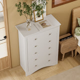 Homall 5 Drawer Dressers for Bedroom Equipped with an Anti-Toppling Device, Modern Wood Chest of Drawers Storage Cabinet