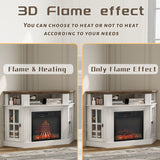Homall Corner Fireplace TV Stand Modern Farmhouse TV Stand with Electric Fireplace for TVs up to 50"