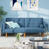 Homall 74'W Reclinable Sofa Bed Velvet High Resilience Padding Multi-Person Sofa Durable