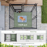 Homall Outdoor Dog Cage for Small/Medium/Large Dogs Dog Kennel with UV-Resistant Waterproof Roof Cover for Outside Heavy Duty Dog Fence