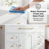 Homall 36'' Bathroom Vanity with Ceramic Sink, Freestanding Bathroom Cabinet with 5 Drawers & 1 Door, Modern Bathroom Vanity