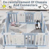 Homall 16-Panel Baby Playpen Kids Activity Centre Playard Center with Lock Door Rubber Bases