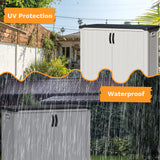 Homall 26 Cu.ft Resin Outdoor Storage Shed - Waterproof, Lockable & Sturdy Floor for Patio/Garden, White