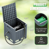 Homall Hose Reel, with Hose Guide, 180 ft Hose Capacity, Hose Hideaway Garden Hose Reel