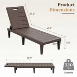 Homall Outdoor Chaise Lounge Chairs Set of 2, 5-Position Adjustable Waterproof Patio Outdoor Chaise Lounge