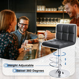 Homall Barstool Height Adjustable Swivel Bar Stools, Set of 2