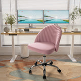Homall Home Office Chair Adjustable Vanity Chairs Mid Back Rolling Task Chairs for Bedroom, Living Room or Study