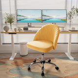 Homall Home Office Chair Adjustable Vanity Chairs Mid Back Rolling Task Chairs for Bedroom, Living Room or Study