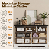 Homall Wooden 6 Drawer Dresser for Bedroom, Modern Chest of Drawers, Storage Cabinet Organizer with Metal Handles for Bedroom, Living Room and Closet