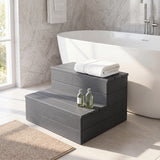 Homall Hot Tub Step, Heavy Duty Pool Stair with Non-Slip Surface, Durable Weather-Resistant Resin for Indoor&Outdoor, Gray