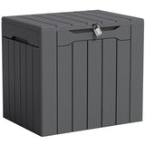 Homall 31-Gallon Resin Deck Box with Lockable Lid, Multi-Functional Outdoor Storage Bench for Patio, Garden, and Backyard